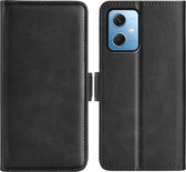 Xiaomi Redmi Note 12 5G Hoesje - MobyDefend Luxe Wallet Book Case (Sluiting Zijkant) - Zwart - GSM Hoesje - Telefoonhoesje Geschikt Voor Xiaomi Redmi Note 12 5G