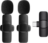 Microphone de téléphone sans fil - Pour iphone, ipad, samsung, apple - Pour Ordinateurs portables et Android - USB-C - Microphone Vlog - Bluetooth - Ensemble de microphone sans fil - Pince à cravate - Lightning