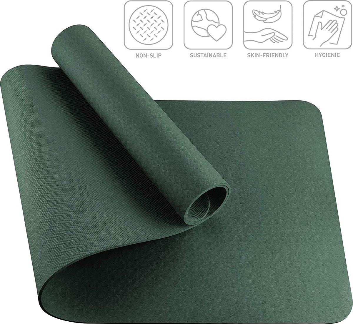 Tapis de yoga ou de fitness : épaisseur 6mm dimensions 183 cm x 61 cm