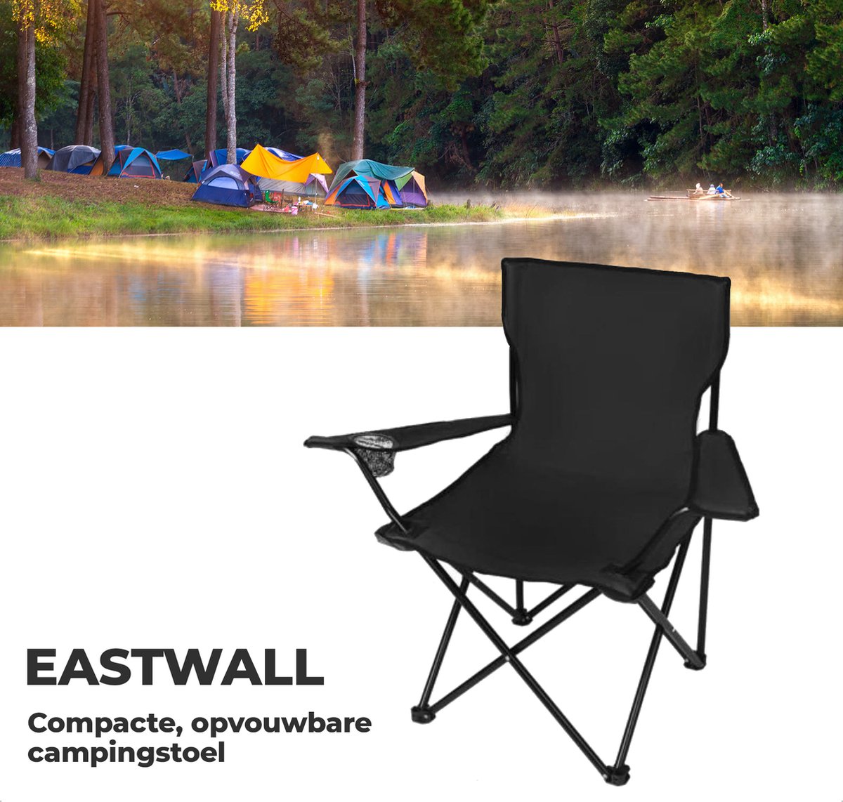 Maak een bed buitenspiegel Plenaire sessie Eastwall campingstoel – Kampeerstoel – Opvouwbare stoel – Tuinstoel –  Visstoel –... | bol.com