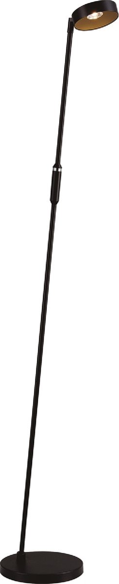 Bora LED vloerlamp zwart/goud - 12,5W, 1250 lumen, 2700K warm wit, RA>90, diameter 230 mm, hoogte 160,1 cm, IP20, dimbaar