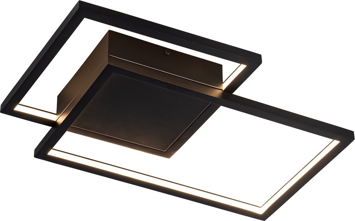 NORI LED 44W 3000K zwart 480x340x60 dimbaar