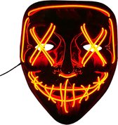 Verlicht Verkleedmasker Purge - Rood - Masker met LED verlichting - Anonymous Masker voor Festival, Halloween, Party