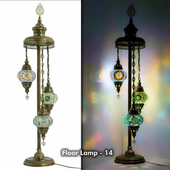 Mozaïek Lamp - Oosterse Lamp - Turkse Lamp - Vloerlamp - Staande Lamp -  Marokkaanse... | bol.com