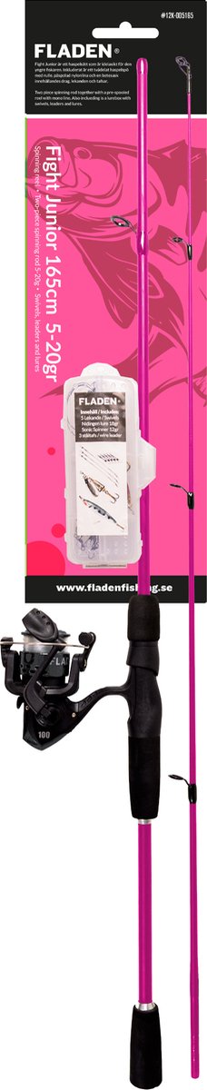 Fladen Fight Junior Spin Combo Roze - Spinhengel
