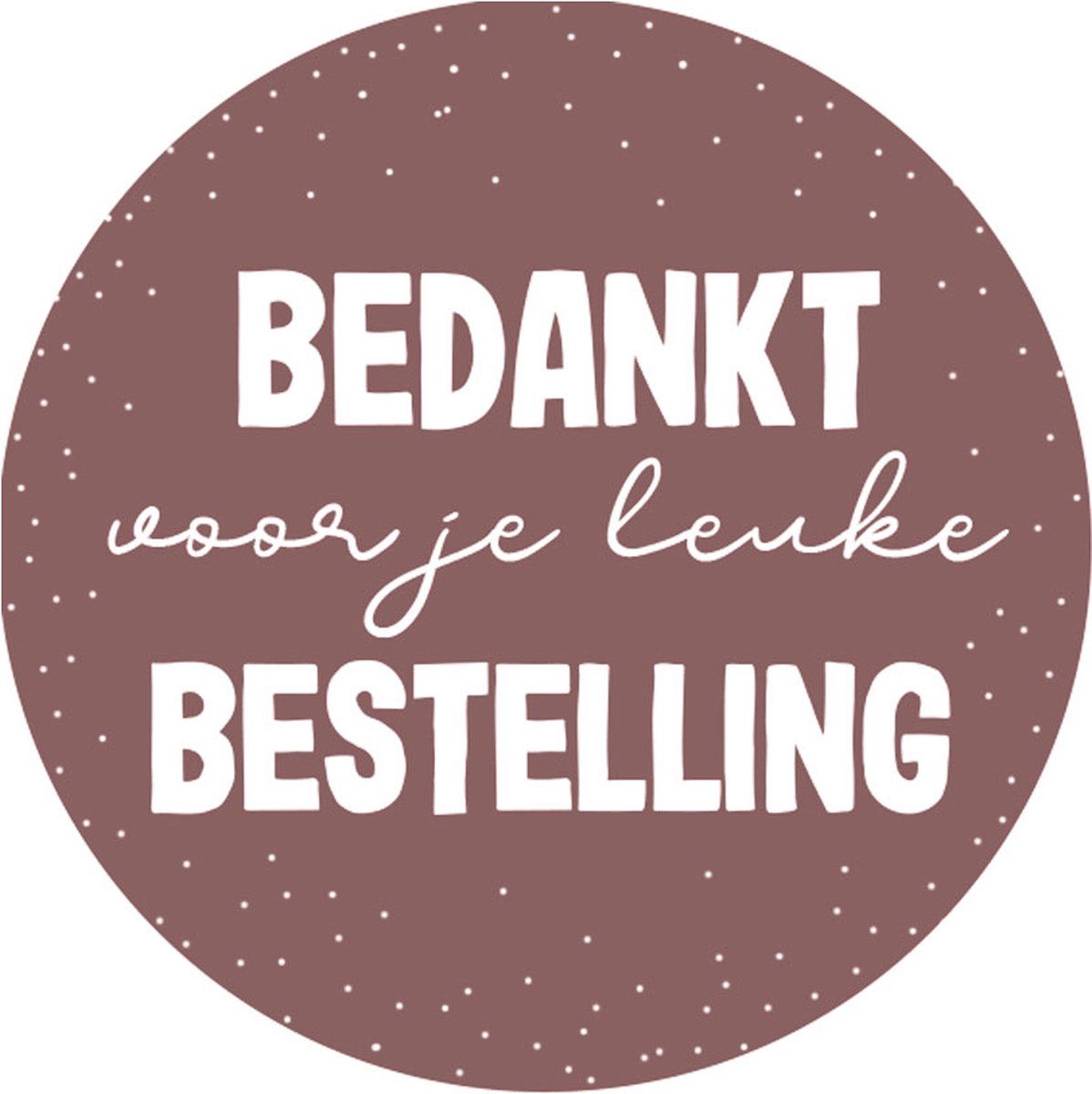 Sticker Bedankt voor je leuke bestelling roze - webshop sticker - bedanksticker bestelling - sluitsticker verpakking - 20 stuks