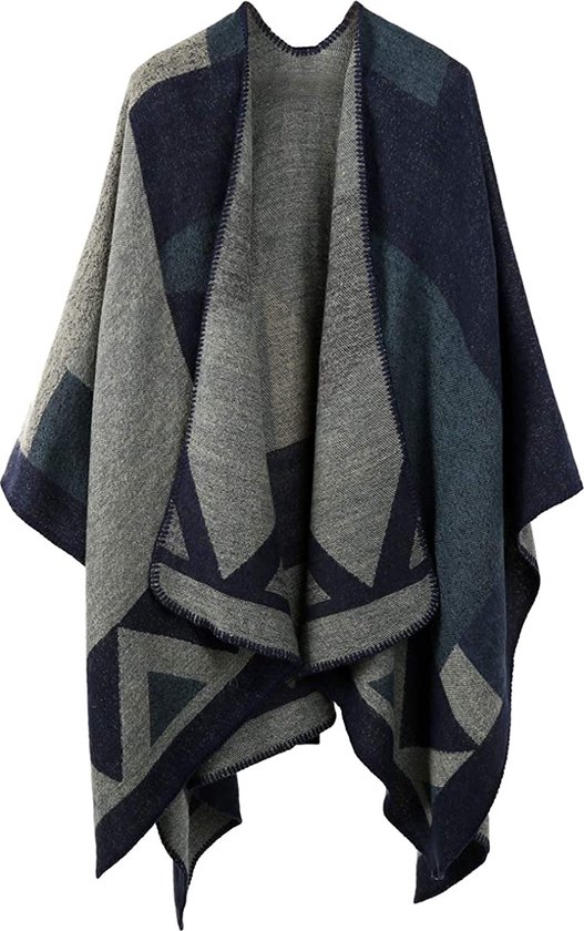 Urbancoco Dames Winter Poncho Stola Bohemen Cape sjaal wrap