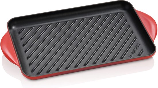 Le Creuset Grillplaat Tradition - Kersenrood - 32 x 22cm