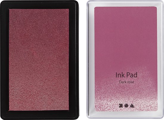 Encre de tampon. rose foncé. H : 2cm. taille 9x6cm. 1 pièce