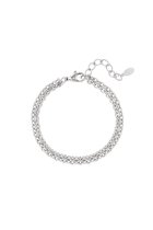 Yehwang - armband brede schakels - roestvrijstaal - stainless steel | Cadeau voor haar | Tieners | Moederdag