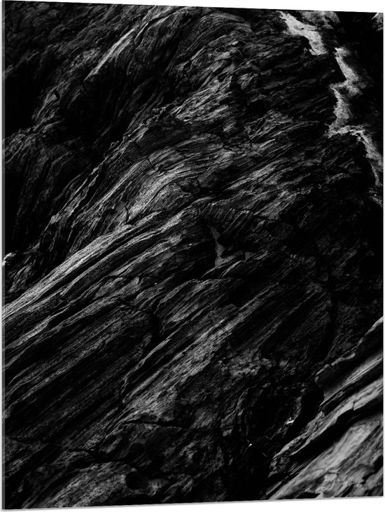 Acrylglas - Donkere Stenen Rotsen van Bergen - 75x100 cm Foto op Acrylglas (Wanddecoratie op Acrylaat)