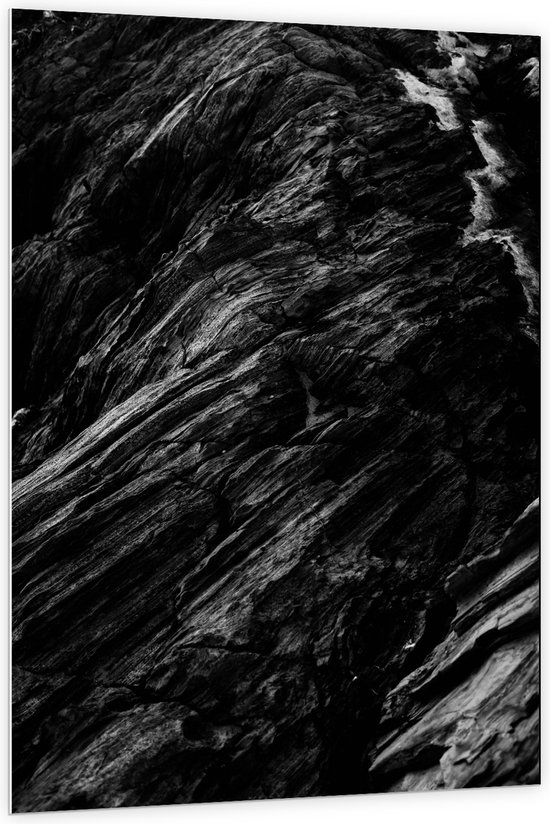PVC Schuimplaat- Donkere Stenen Rotsen van Bergen - 100x150 cm Foto op PVC Schuimplaat
