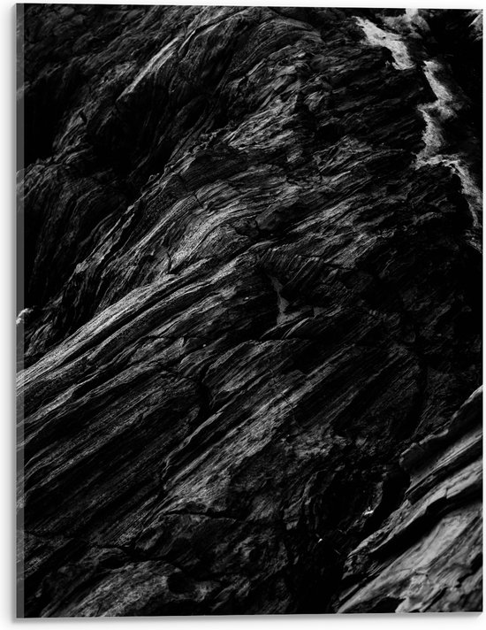 Acrylglas - Donkere Stenen Rotsen van Bergen - 30x40 cm Foto op Acrylglas (Wanddecoratie op Acrylaat)