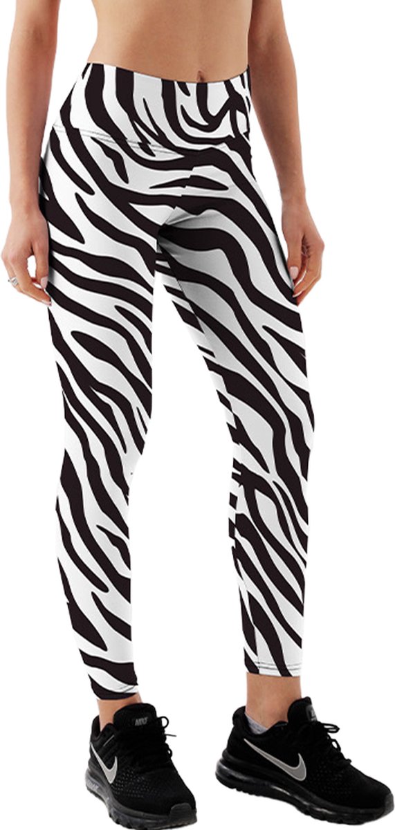 Yucka festival legging met zebra print - Leggings met print - Dames - Meisjes - Maat L-XL