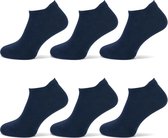 Chaussettes en Bamboe , Chaussettes Sneaker, femmes et hommes, Chaussettes courtes, Antibacterieel, 6 paires, 43-46, bleu marine, % 90 Bamboe