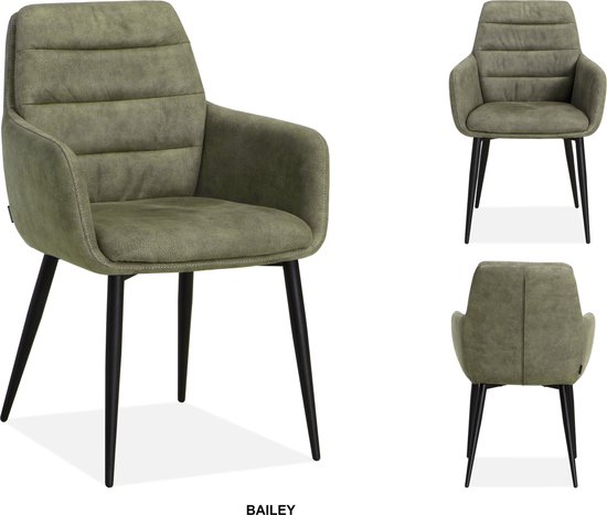 MX Sofa Eetkamer stoel Bailey | kleur: Mos