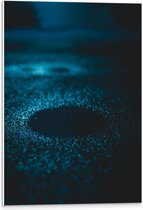 PVC Schuimplaat- Abstracte Blauwe Lichtpuntjes - 40x60 cm Foto op PVC Schuimplaat