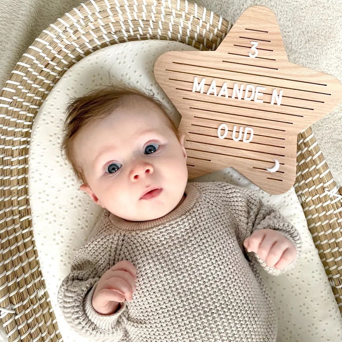 Letterbord ster - Rosini - inclusief 346 letters - ophanghaakje - opbergzakje - rosinibabykinddesign