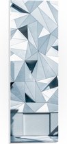 PVC Schuimplaat- Abstracte Muur van Grijs Gebouw - 20x60 cm Foto op PVC Schuimplaat