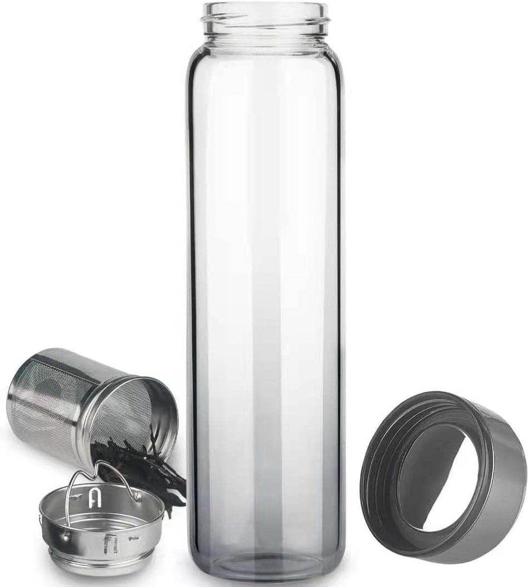 Thee accessoires | Dubbelwandige theefles / theebeker met zeef 400ml kopen - Madame Chai