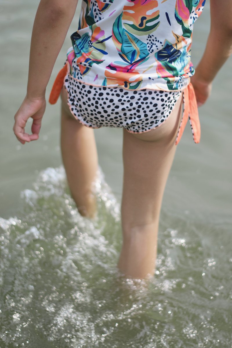 Ducksday - UV shirt - Zwemset - met omkeerbare bikinibroek - voor meisjes - UPF 50+ - Tweedelig - sneldrogend - Moana - 14 jaar — afbeelding 8