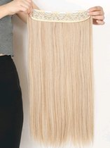 Mooie natuurlijk uitstralende haarextensions goud blond stijl in clip 1 stuk 125gr 60cm lang