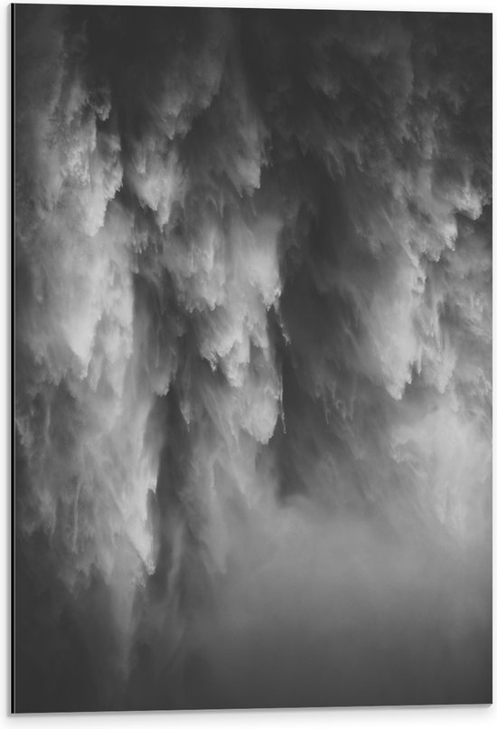 Dibond - Grijze Stortregen - 40x60 cm Foto op Aluminium (Met Ophangsysteem)