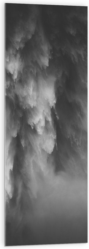 Acrylglas - Grijze Stortregen - 40x120 cm Foto op Acrylglas (Wanddecoratie op Acrylaat)