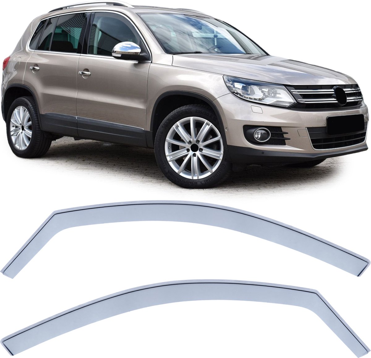 Déflecteurs de vent latéraux Volkswagen Tiguan 5N De 2007 à 2015 Vitres  latérales Vent latéral Pluie