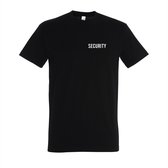 Security T-shirt - T-shirt zwart korte mouw - Maat S
