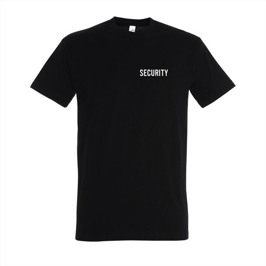 Security T-shirt - T-shirt zwart korte mouw - Maat S