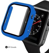 EP Goods - Full Cover/Hoesje - Screen Protector - Geschikt voor Apple Watch Series 7, 8 en 9 41mm - Hardcase - Protection - Blauw