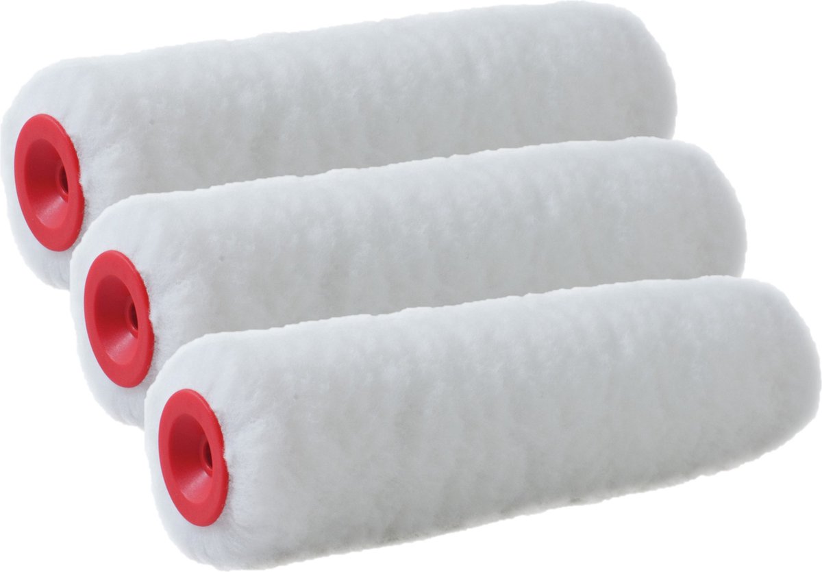 Muur vacht verfroller polyester eenmalig gebruik 7,8 x 18 cm - Verfspullen - Schildersbenodigheden – foto 2