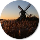 Molen in de zon - Wandcirkel Forex 70cm