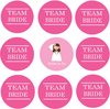 9 Buttons Bride to Be en Team Bride roze - vrijgezellenfeest - button - bruid - bride to be - team bride - trouwen - huwelijk