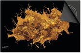 Inductie beschermer 60x60 - afdekplaat inductie mat - Dietrix Kookplaat beschermer - Base - Black en Gold - Gouden Splash Verf