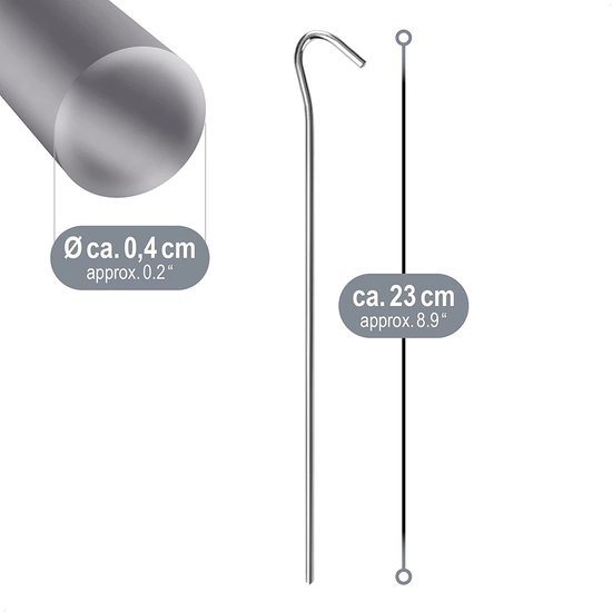 31 cm strand U-vorm tentharingen camping haringen voor