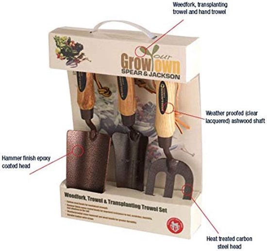 Spear & Jackson handgereedschap set 3-delige - hand tuingereedschap set -ELEMENTS3PS - 3 delige - tuingereedschapset - Gereedschap voor Tuin - tuinschepje van Spear & Jackson — afbeelding 4