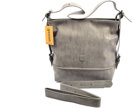 Sac à bandoulière gris - Sac à bandoulière pour femme - Sac à main élégant avec poignée - WDL-3183