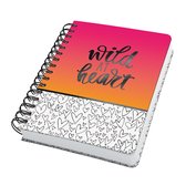 Sigel - spiraal notitieboek - Jolie - A5 - hardcover - 240 pagina's - dots - 120 grams papier - Wild Hearts - SI-JN621