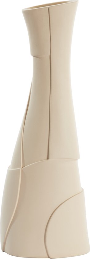 Light&living Vaas deco 18,5x11,5x49,5 cm JEWO crème | bol.com