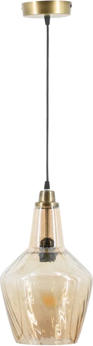 Hanglamp - Hanglamp Eetkamer - Hanglampen Woonkamer - Hanglamp Slaapkamer - Vintage - Glas - Goud -
