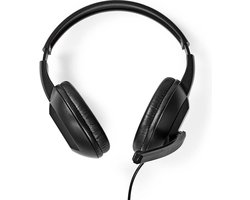 Nedis PC-Headset - Over-Ear - Stereo - USB Type-A / USB Type-C - Inklapbare Microfoon - Zwart