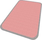 Vloerkleed effen Niños - roze - Wasbaar 30°C 67x120 cm