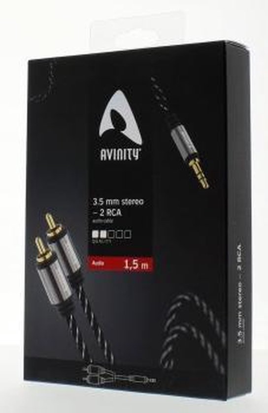 Avinity Audiokabel 2 Cinch-stekkers - 3,5-mm-jack Stereo 1,5 M - Avinity