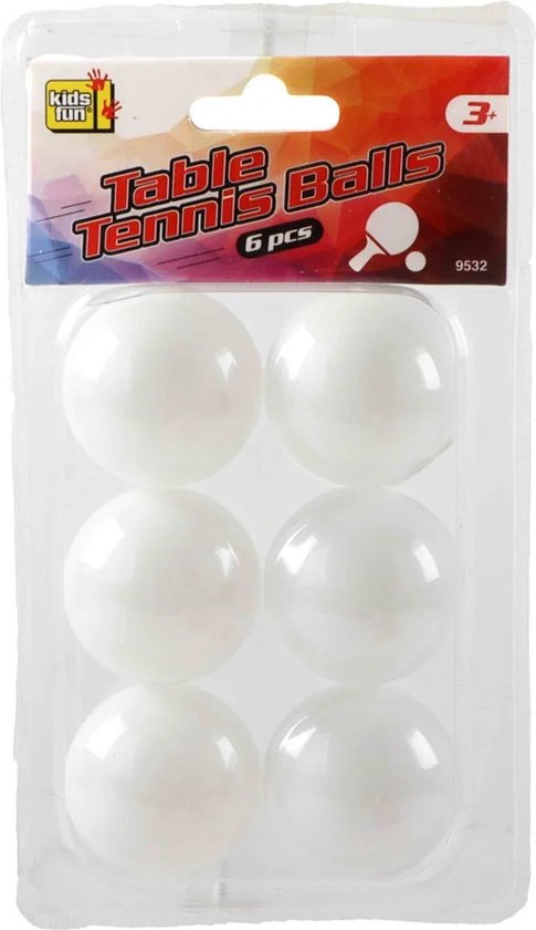 Lot de 6 balles de tennis de table bicolores