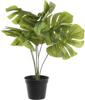 Items Kunstplant Monstera plant in bloempot - Groen - 30 x 50 cm - Kamerplanten