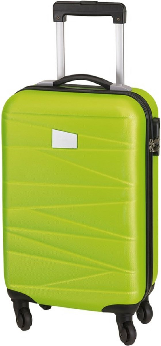Concorde Handbagage/cabine reis trolley koffer - met zwenkwielen - 55 x 35 x 20 cm - limegroen