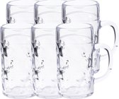 Depa Bierpul/bierglas - 20x - transparant - onbreekbaar kunststof - 500 ml - Oktoberfest bierpullen
