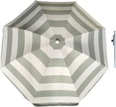 Parasol - Zilver/wit - D140 cm - incl. draagtas - parasolharing - 49 cm